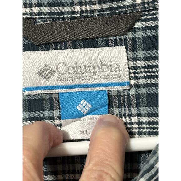♡ Columbia Mens XL Plaid Long Sleeve Button Down Dress Shirt - Picture 3 of 16